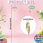 Rimoev 40 Pcs Floral Card Holder Picks  12 Inch Round Picture Holders  Photo 