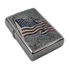 Zippo Lighter - American Flag Fuzion Hi Polished Chrome - Usa 250 New Free Ship