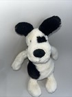 Jellycat Bashful Puppy Dog Plush Cream Black Small 9 Nwot Stuffed Animal