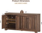 60  Buffet Cabinet W  Storage 4 Doors Sideboard Buffet Cabinet W  Adjustable