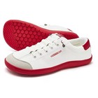 Hobibear Red Barefoot Canvas Sneakers For Unisex   Wide Lace-up Casual Shoes New