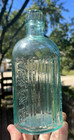 Nice Aqua Swaim s Panacea Bottle Philadelphia Applied Lip 1870 s Era Clean L  k