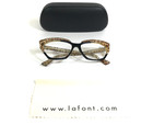 Jean Lafont Eyeglasses Frames Girl 100 Black Brown Leopard Print 55-16-138