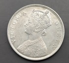 1862 Victoria Queen Rupee - Barely Circulated Silver Coin Rare Date