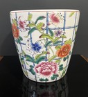 Chinese Famille Verte Flower Design Pottery Jardiniere Planter Pot 8 1 2   