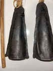 Vintage Cameroon Bamileke Double Iron Bell Instrument Wooden Striker
