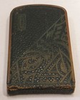 Antique Vintage Art Deco Mondaine Vanity Book Blue Leather Compact W mirror