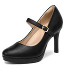 Women s Platform Pumps Closed Round Toe High Heel Dress Shoes