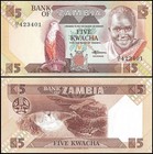 Zambia 5 Kwacha  1980-1988 Nd  P-25d  Unc X 1000 Pcs Brick