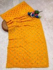Yellow Embroidery Velvet Dupatta For Bride And Women Velvet Shawl Odhani Veil