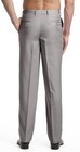 Concitor Men s Dress Pants Trousers Flat Front Slacks Solid Silver Gray Color