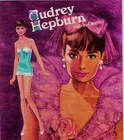 Vintage Uncut Audrey Hepburn Paper Dolls rare  1 Top Marilyn Henry Reproduction