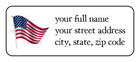 30 American Flag Personalized Return Address Labels Stickers Tags