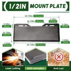 1 2  Quick Tach Attachment Mount Plate Hitch For Skid Steer Loader Bobcat Kubota