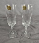 2 Cristal D arques-durand Versailles Champagne Glass Wedding Toasting Flutes