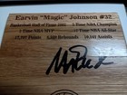 Magic Johnson La Lakers Hof Signed 6x6  Wood Floor Authentic Beckett Bas Coa