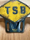 Nice Original Vintage Sunoco Oil Gas Station Arrow Metal License Plate Topper 6   