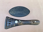 1800 s Antique Violin Old Parts Tailpiece Chin Rest Inlaid W mother Of Pearl