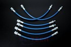 Blue Stainless Steel Brake Line Kit Fit Bmw E30 1984-1991 3 Serie Dot Approved