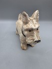 Vintage Scottie Terrier Dog Figurine White Washed