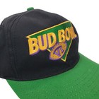 Vintage Bud Bowl Vi Hat Snapback Black Green Beer Party Superbowl Football 80s