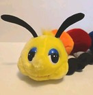 Vintage 1986 Dakin Plush Caterpillar Rattle Primary Color 20  Baby Toy