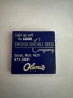 Vintage 1972 Detroit Lions Nfl Football Schedule Matchbook Unused Full Olsonite