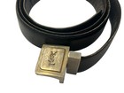 Ysl Saint Laurent Vintage Reversible Brown Black Leather Belt Size 34