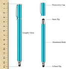 Stylus Touch Screen Pen Fiber Tip Aluminum Lightweight Blue For Cell Phones