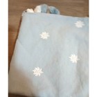 Single Serena   Lily Blue White Euro Sham Linen Cotton Tassels French Country