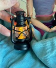 2pcs Dollhouse Miniature Retro Lantern Lamp Light Ornament Decor Led Batteries