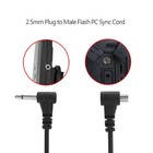12-inch 30cm Lightweight Flash Pc Sync Cord 2 5mm Plug To Male Pc Sync Cabl Part