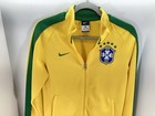 Cbf Brazil Nike Track Jacket Men Size Small Yellow Green Full Zip Soccer Futbol