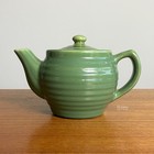 Rare Bauer Pottery Ring Ware Olive Green Individual Teapot W  Lid California