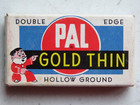 Vintage Pal Gold Thin Double Edge Razor Blades  Four - 4 Packs  16 Blades