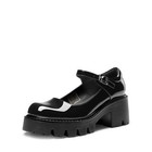 Women Mary Jane Platform Pumps Collegiate Style Chunky Heel Pumps Dress Shoes