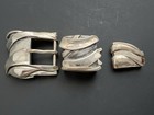 Vintage 1987 Kieselstein Cord Sterling Silver Belt Buckle   Loop 3 Pieces 130g