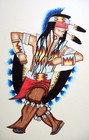 Native American Kiowa Harold Spottedbird Fancy Dancer Art Painting Hs101