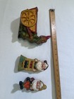 Vintage Gnome West Germany Lot Of 3 Pull Cart Ladder Sitting