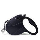 16 Ft Black Retractable Dog Leash For Large Dogs Up To 110 Lbs tangle-free Nylon