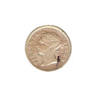 1901 Straits Settlements Silver Coin 5 Cent - Queen Victoria