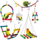 Bird Parakeet Cockatiel Toys  Esrise Birds Cage Accessories Swing Climbing 