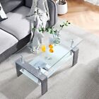 Living Room Rectangle Coffee Table  Tea Table Suitable For Waiting Grey Marble