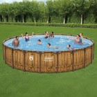 Coleman Power Steel 22  X 52  Round Metal Frame Above Ground Pool Set