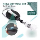 5 10 20x Retractable Reel Clip Badge Holder Id Card Key Ring Carabiner Us Stock