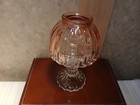Pink Le Smith Pressed Glass Fairy Votive Candle Lamp - 9 Inch Tall 