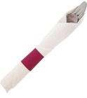 Royal Burgundy Napkin Bands With Self-sealing Glue And Bond Paper Construction
