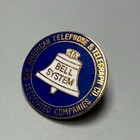 Vintage Bell System Phone Company Advertising Metal Enamel Hat   Lapel Pin