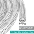 Wire Reinforced Hose 1  Id - 10ft Clear High Pressure Suction Line Plastic Vi   
