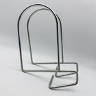 Modern Metal Wire Bookends Pair - Silver Tone Contemporary Style Bookend Set